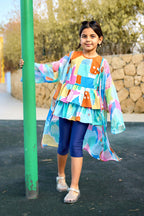 Marina Girls Beach Cover Up Chiffon Kimono Colorful - CP2505