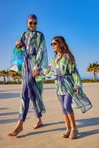 Marina Colorful Patterned Silky Kimono - P2504