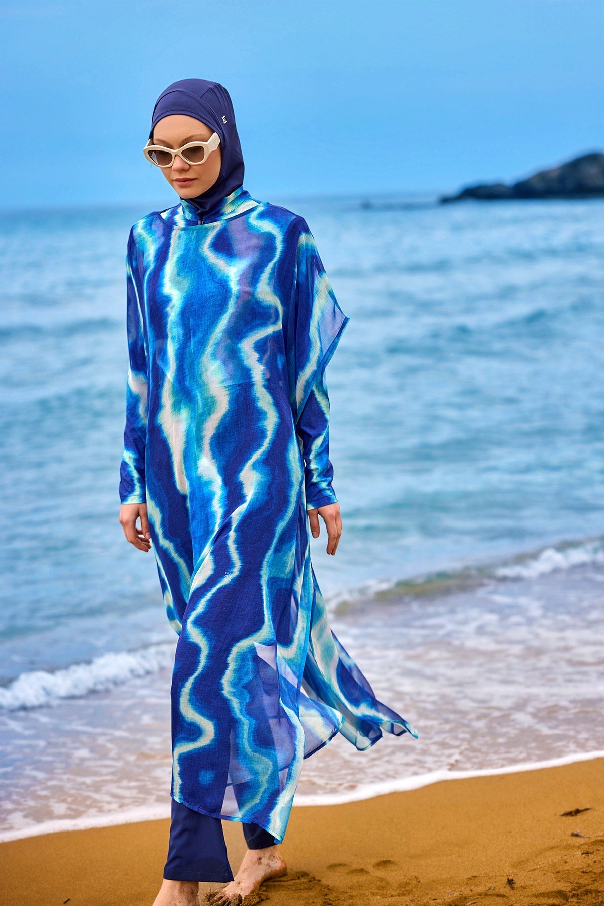 Marina Silky Pareo with Colorful Pattern - P2513-2 Pareo La Vie Bien Marina Silky Pareo with Colorful Pattern - P2513-2