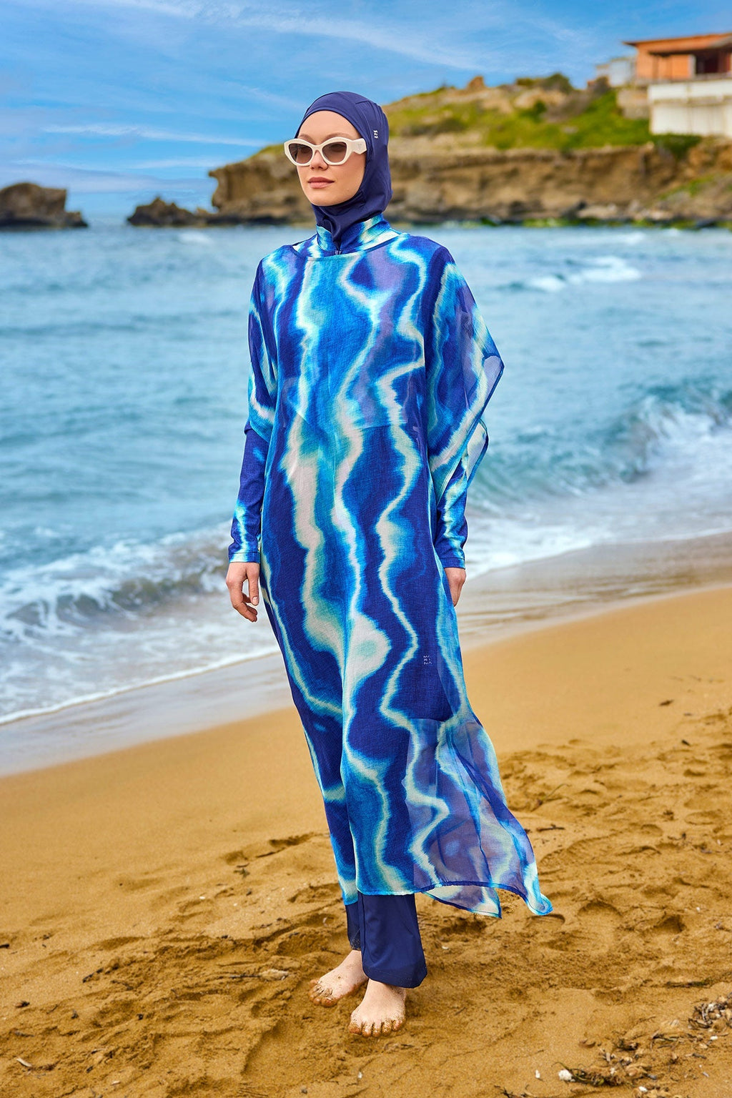 Marina Silky Pareo with Colorful Pattern - P2513-2 Pareo La Vie Bien Marina Silky Pareo with Colorful Pattern - P2513-2