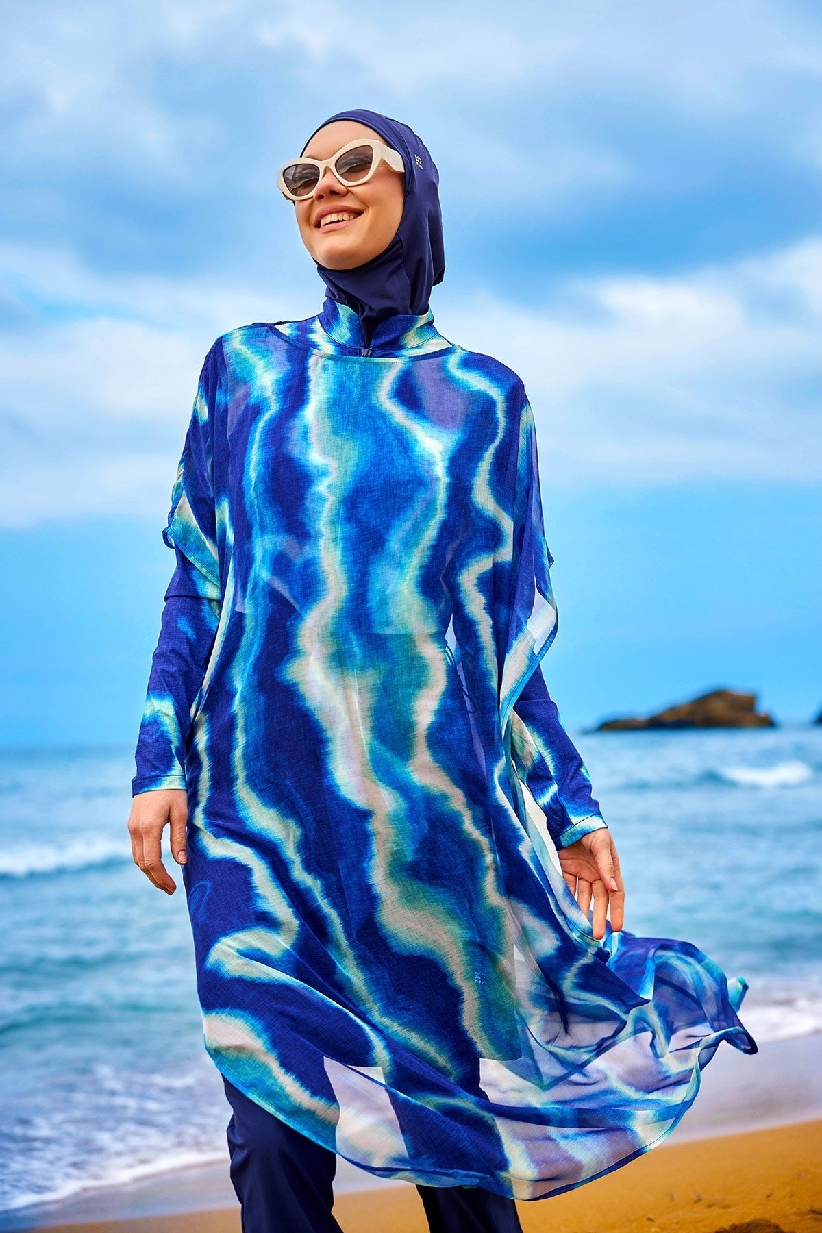 Marina Silky Pareo with Colorful Pattern - P2513-2 Pareo La Vie Bien Marina Silky Pareo with Colorful Pattern - P2513-2