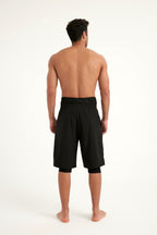 Marina Black Modest Men’s Swim Shorts - S2503-1