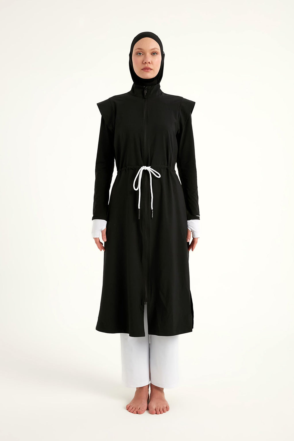 Black Full Coverage Islamic Swimwear Burkini Set M2501-2