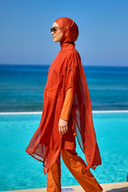 Full Coverage Islamic Swimsuit with Waist Tie | M2523-2