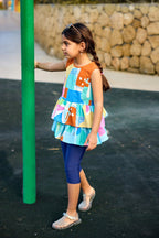 Marina UPF50+ Modest Swimwear for Girls - Colorful/Navy Blue - C2505 Kız Çocuk Mayo La Vie Bien Marina UPF50+ Modest Swimwear for Girls - Colorful/Navy Blue - C2505