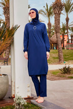 Woven Navy Burkini Modest Swimwear M2403