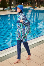 Colourful Burkini Modest Swimwear R2408