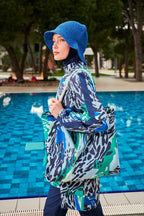 Colourful Burkini Modest Swimwear R2408