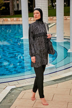 Colourful Burkini Modest Swimwear R2406