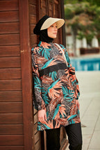 Colourful Burkini Modest Swimwear R2409
