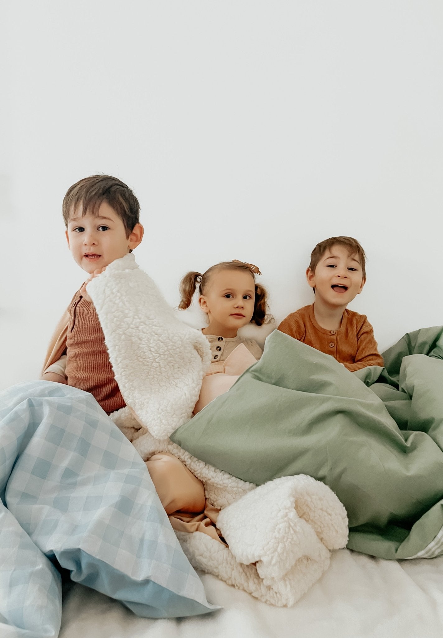 Marine Checkered Quilted Blanket La Vie Bien Marine Checkered Quilted Blanket