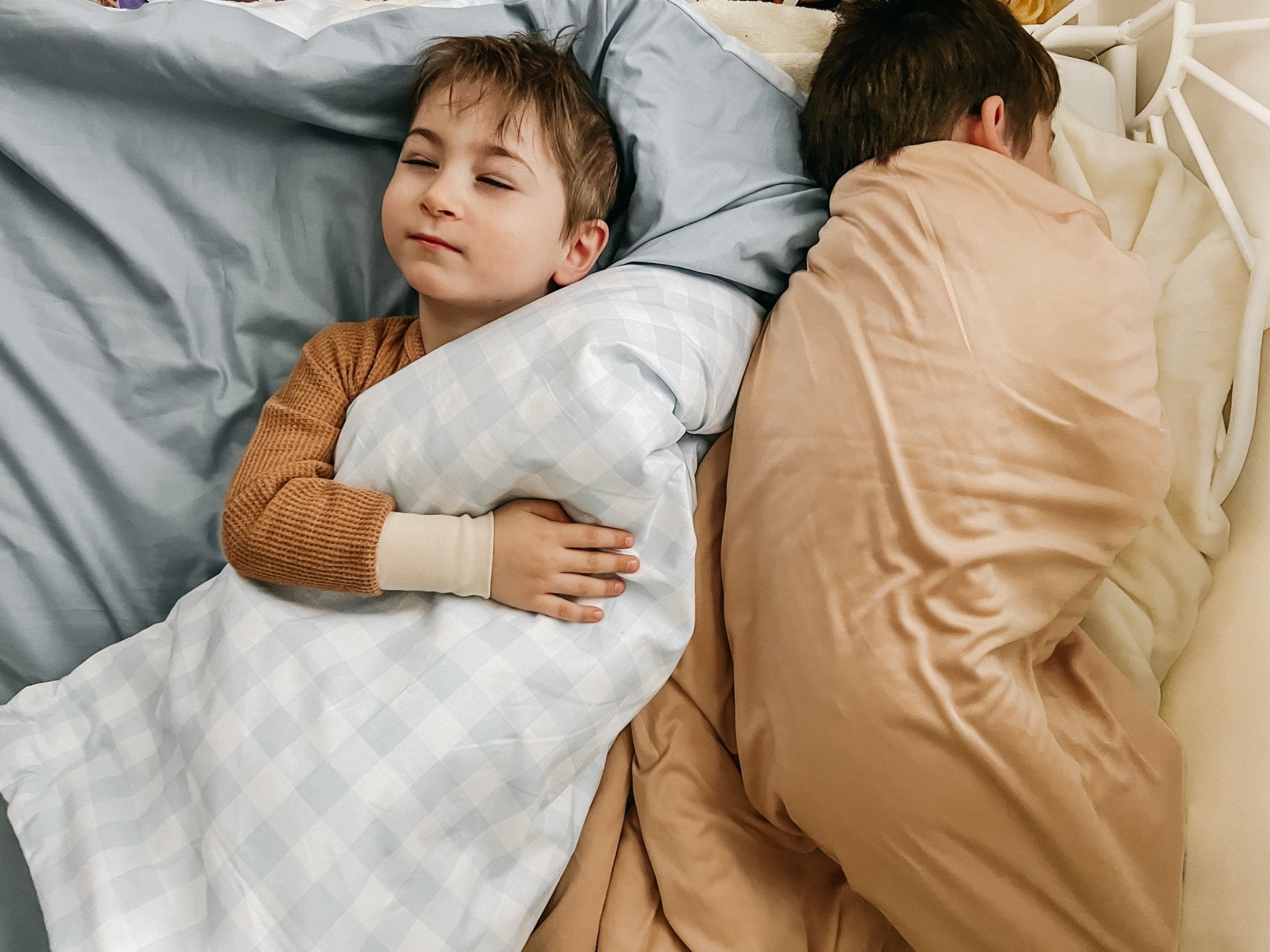 Marine Checkered Quilted Blanket La Vie Bien Marine Checkered Quilted Blanket