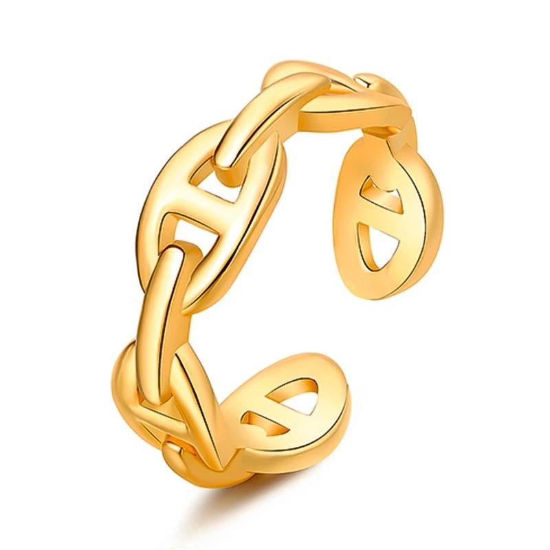 Mariner Link Ring - Gold by Curated By Suarez