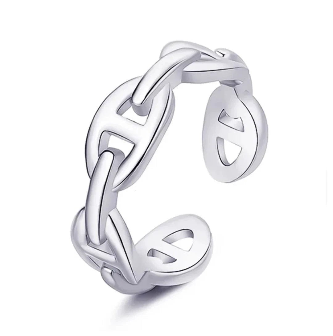 Mariner Link Ring - Silver by Curated By Suarez