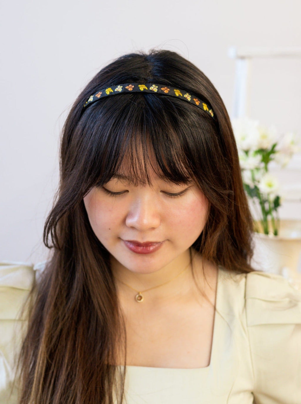 Mariposa Tiny Butterflies Skinny Headband Headbands La Vie Bien Mariposa Tiny Butterflies Skinny Headband