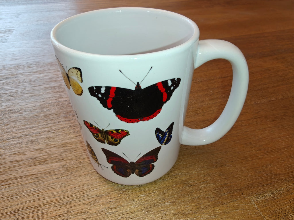 Mariposas Butterfly Ceramic Mug, Vintage style spanish 11oz & 15oz Coffee Cup Mug La Vie Bien Mariposas Butterfly Ceramic Mug, Vintage style spanish 11oz & 15oz Coffee Cup