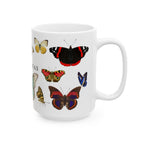 Mariposas Butterfly Ceramic Mug, Vintage style spanish 11oz & 15oz Coffee Cup Mug La Vie Bien Mariposas Butterfly Ceramic Mug, Vintage style spanish 11oz & 15oz Coffee Cup