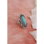 Marquise Western Adjustable Turquoise Ring | Diamond Shaped Fashion Jewelry by The Bullish Store