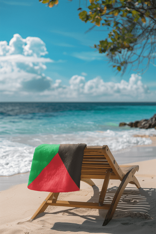 Martinique Flag Beach Towel Beach Towel (Generic Brand) La Vie Bien Martinique Flag Beach Towel