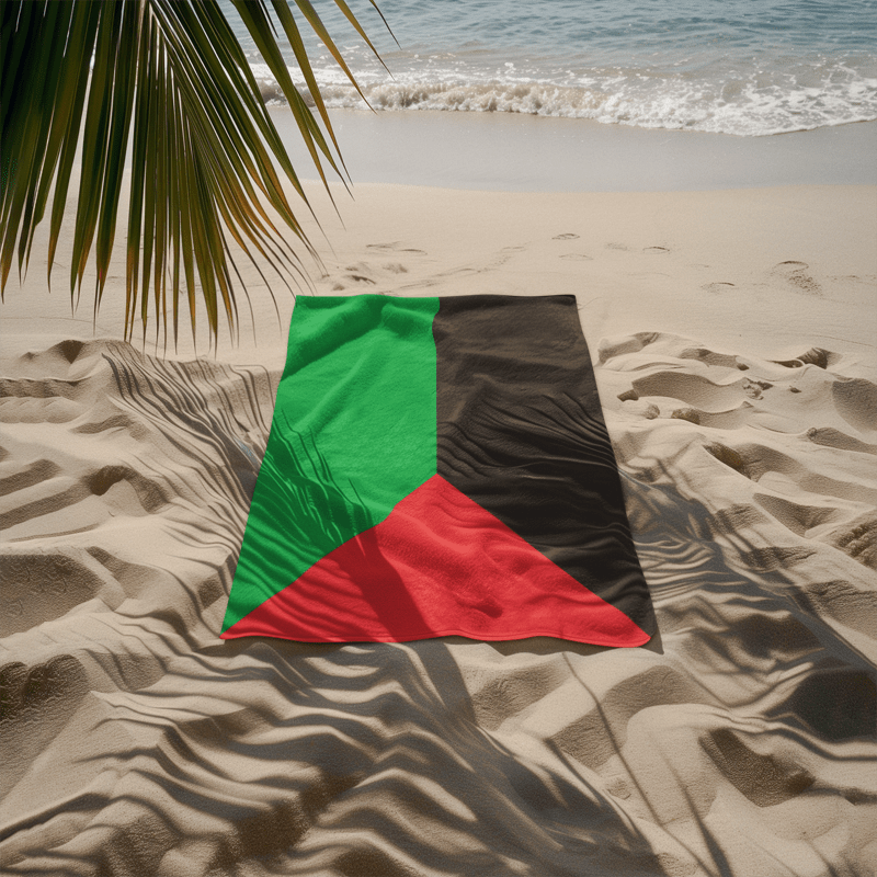 Martinique Flag Beach Towel Beach Towel (Generic Brand) La Vie Bien Martinique Flag Beach Towel