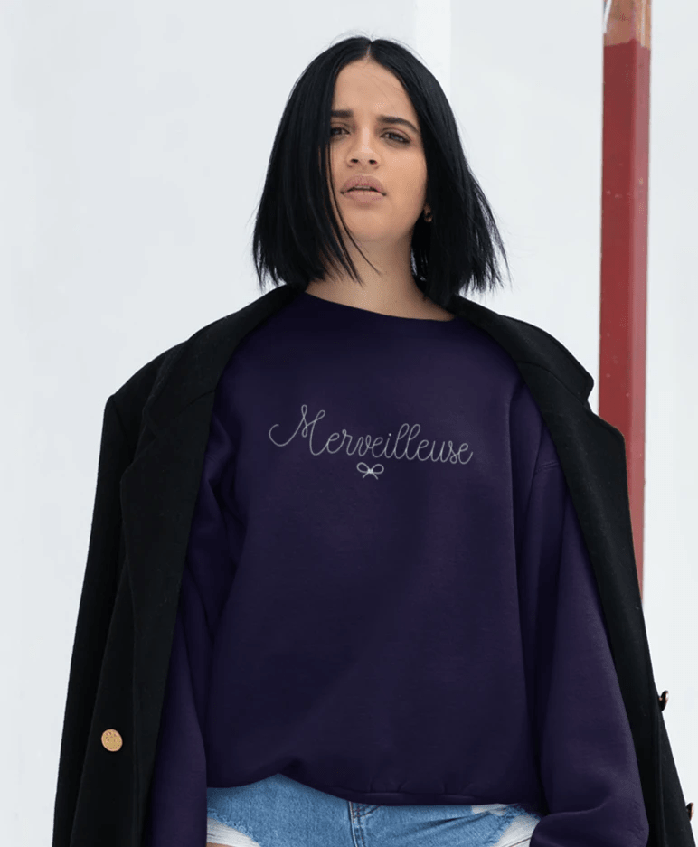MARVELOUS SWEATSHIRT - EMBROIDERED PULLOVER by DARA SENDERS