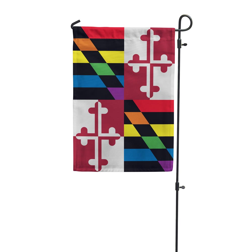 Maryland LGBTQ+ Pride Garden Flag Garden Flag La Vie Bien Maryland LGBTQ+ Pride Garden Flag