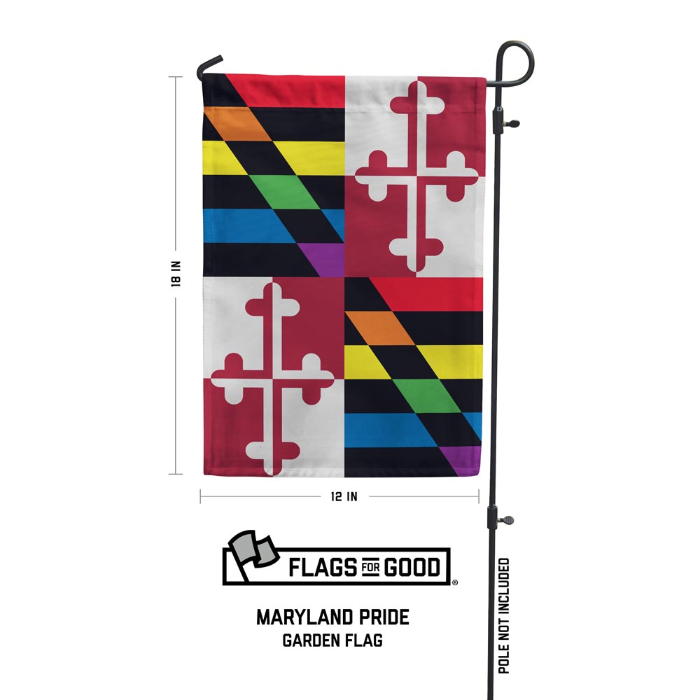 Maryland LGBTQ+ Pride Garden Flag Garden Flag La Vie Bien Maryland LGBTQ+ Pride Garden Flag
