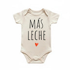 Mas Leche Milk Spanish Newborn Baby Onesie® Bodysuit GS1 Baby Onesie La Vie Bien Mas Leche Milk Spanish Newborn Baby Onesie® Bodysuit GS1