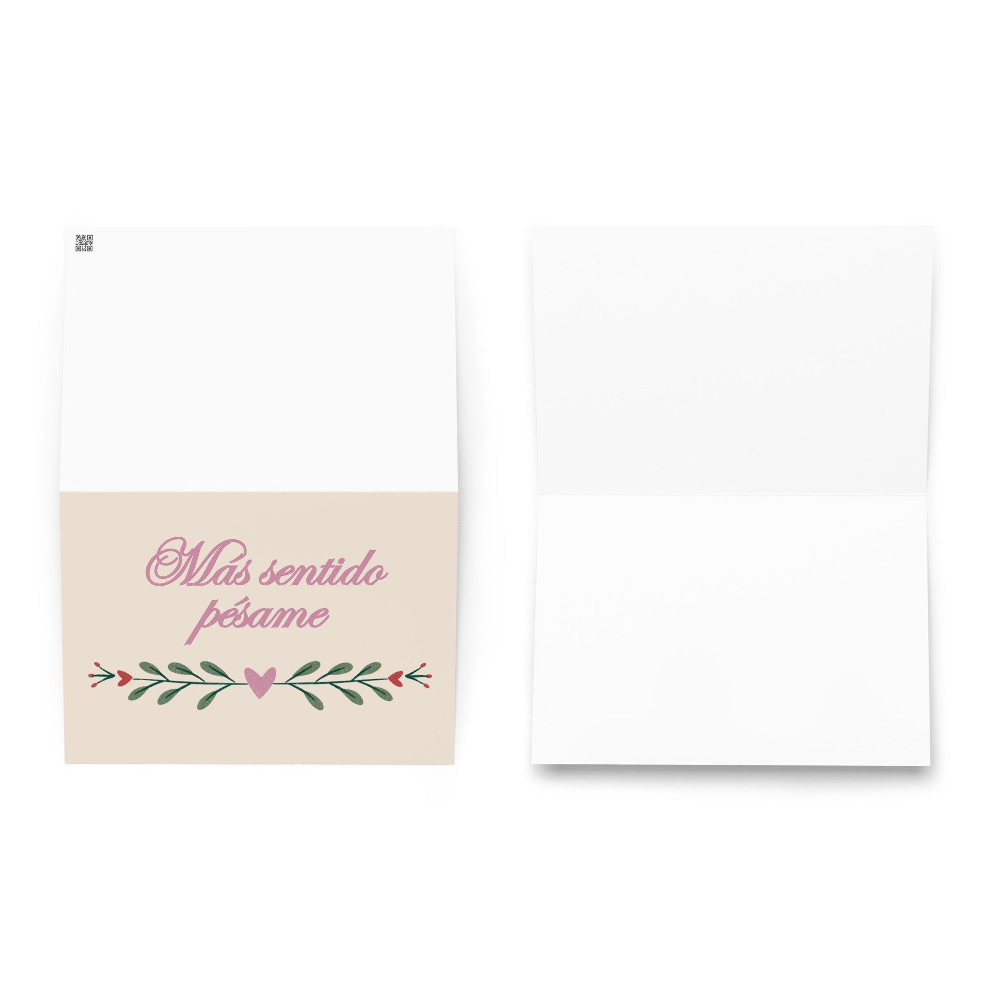 Más sentido pésame Spanish sympathy Greeting card, blank with envelope Greeting card La Vie Bien Más sentido pésame Spanish sympathy Greeting card, blank with envelope