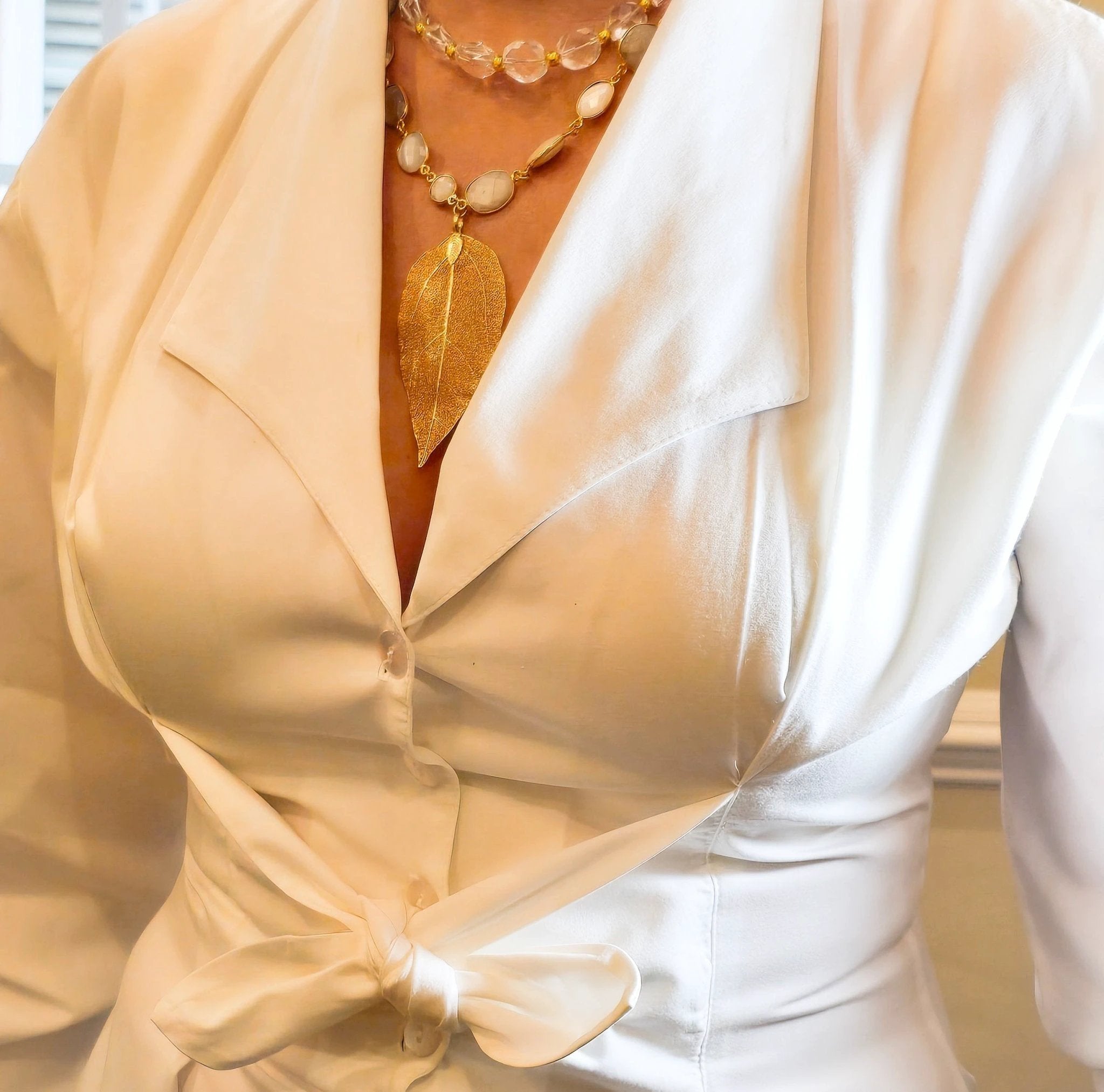 "Master Healer"| Clear Quartz and Moonstone Layered Necklace by L.Signature Collection by L.Styles