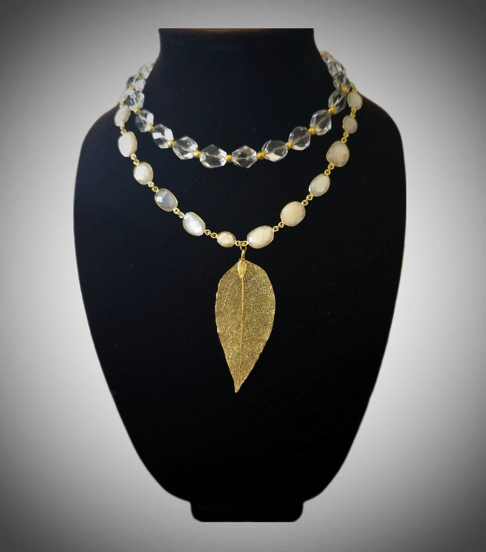 "Master Healer"| Clear Quartz and Moonstone Layered Necklace