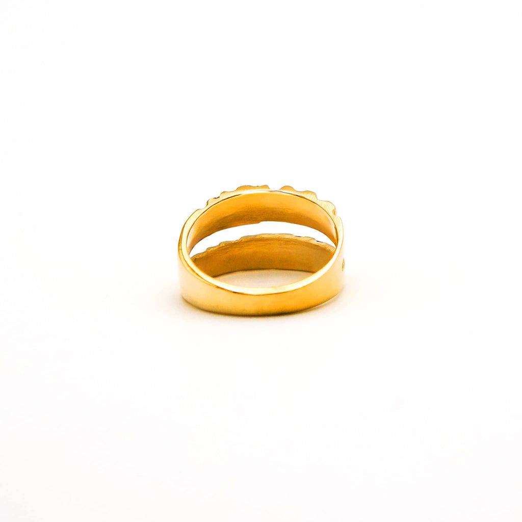 Matata Ribbed Ring for Men and Women Rings La Vie Bien Matata Ribbed Ring for Men and Women