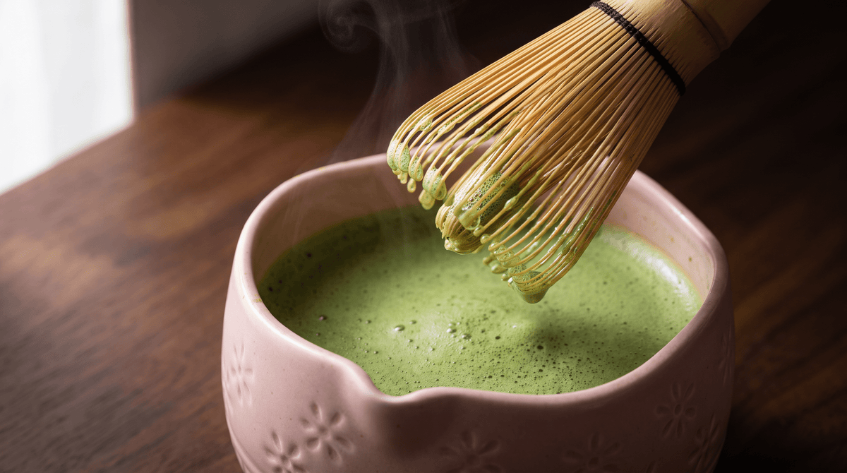 Matcha Whisk Set — Bamboo Chasen + Ceramic Chawan Gift Set La Vie Bien Matcha Whisk Set — Bamboo Chasen + Ceramic Chawan Gift Set