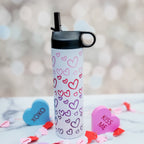 Matching Name Heart Ombre Water Bottle Drinkware La Vie Bien Matching Name Heart Ombre Water Bottle