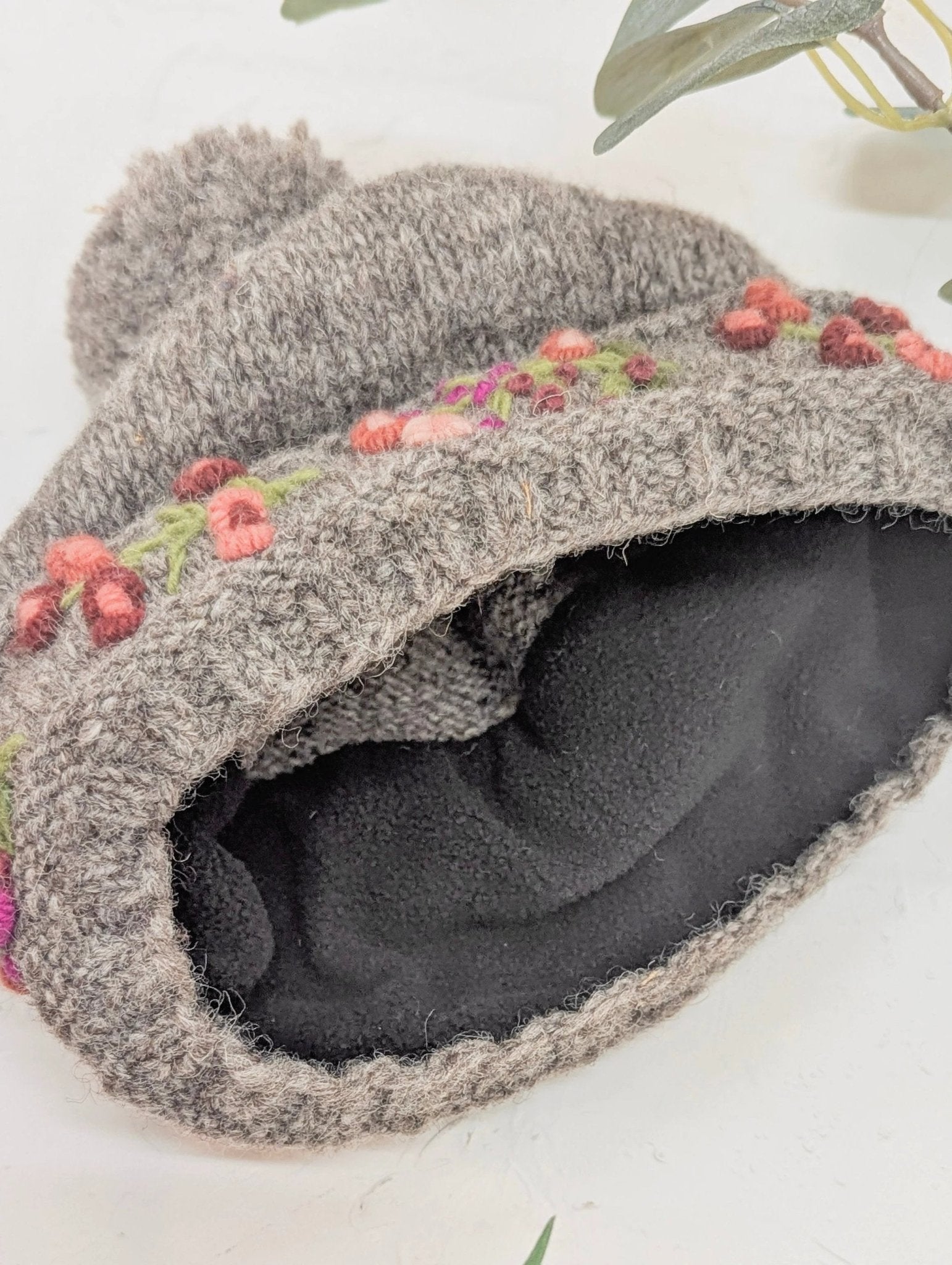 Mathilde Wool Knit Embroidered Hat by Ash & Rose