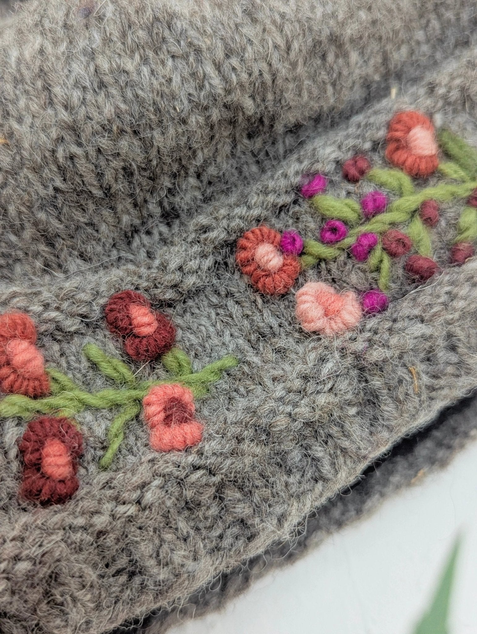 Mathilde Wool Knit Embroidered Hat by Ash & Rose