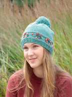 Mathilde Wool Knit Embroidered Hat by Ash & Rose