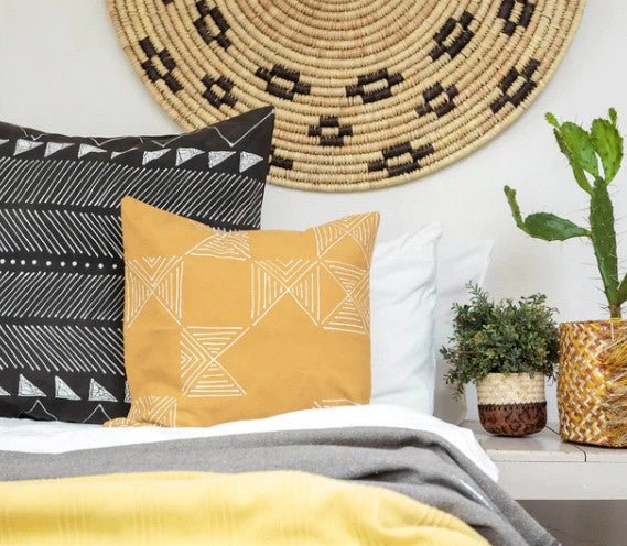 Matika Mustard Grid Pillow Cover La Vie Bien Matika Mustard Grid Pillow Cover