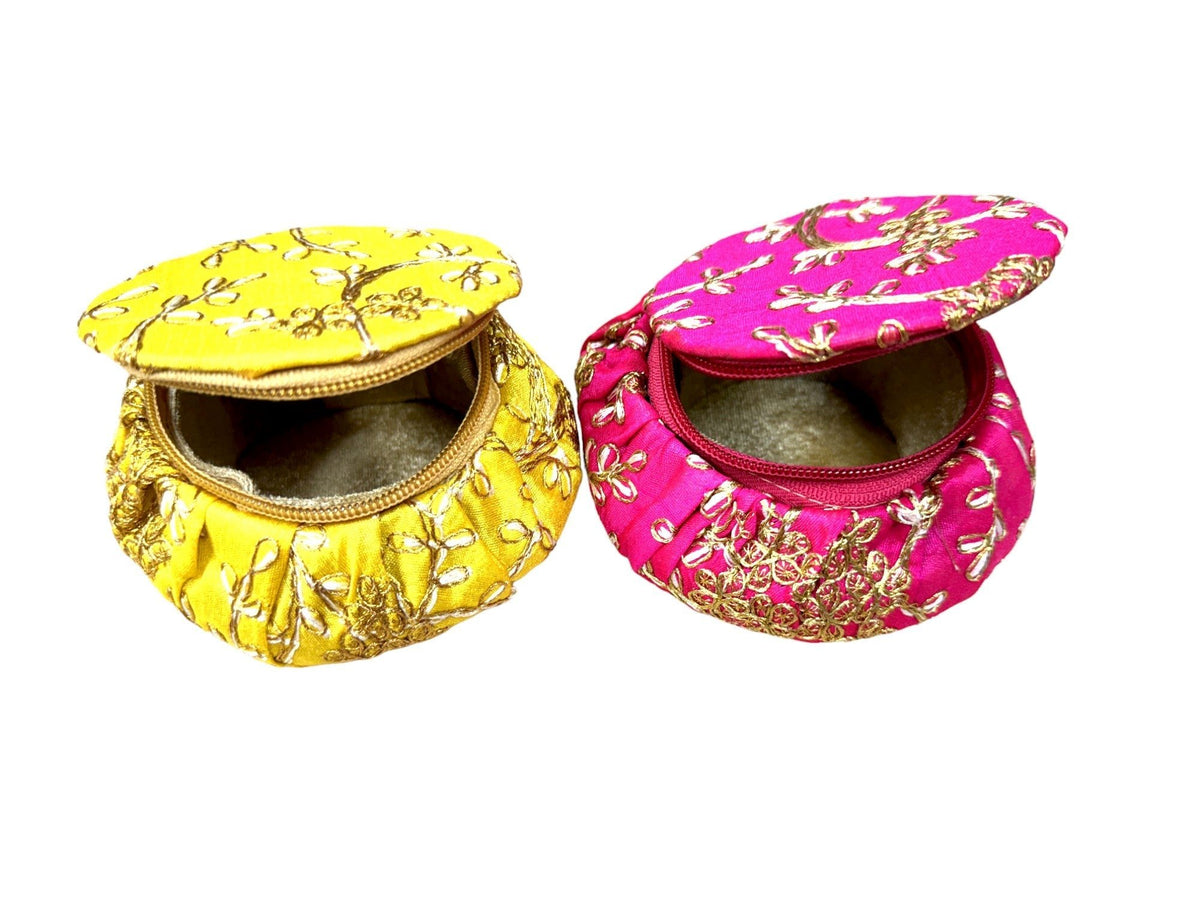 Matki Style Box with Embroidery, Set of 2 Traditional Gifts La Vie Bien Matki Style Box with Embroidery, Set of 2