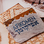 Matzah Cover and Afikomen Pouch Set for Passover Seder by Salt Sparkle Shalom