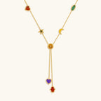 Maximize Joy Multi-Symbol & Multi-Gemstone Necklace by Karma and Luck