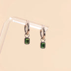 May Birthstone Huggie Hoop Charms by Oh Clementine