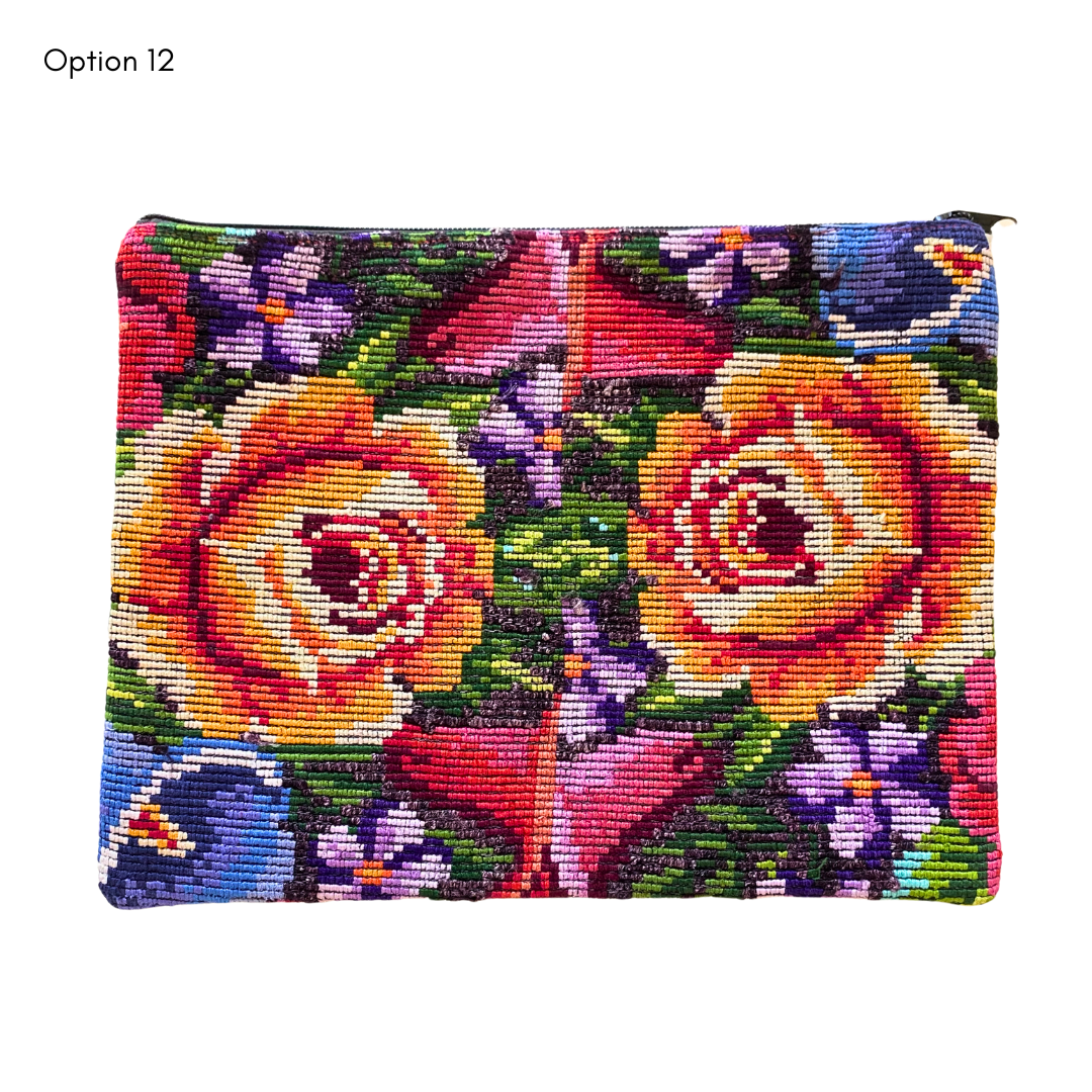 Maya Up - cycled Huipil Cosmetic One - of - a - Kind Bag (2XL) - Guatemala Bags La Vie Bien Maya Up - cycled Huipil Cosmetic One - of - a - Kind Bag (2XL) - Guatemala