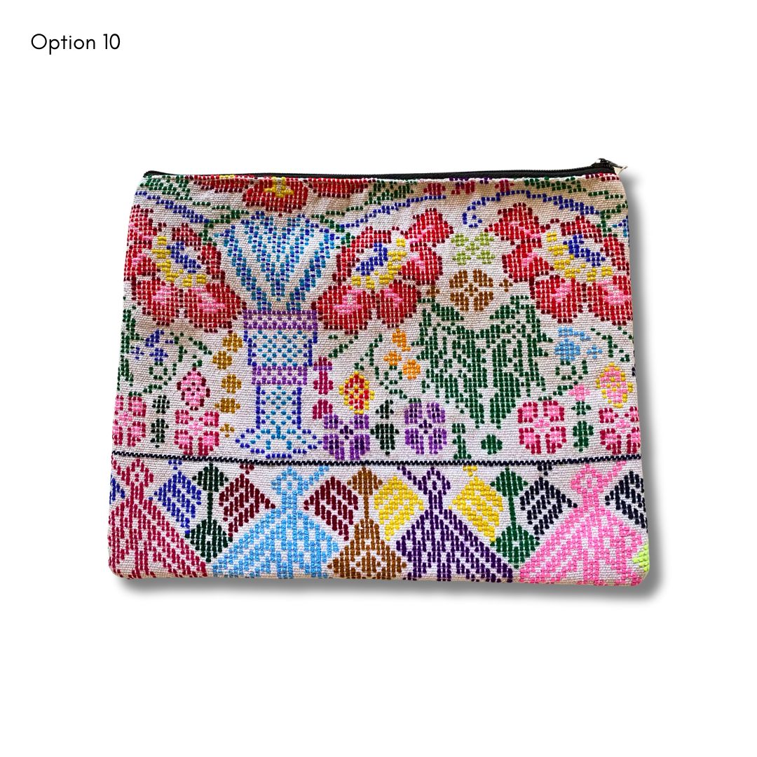 Maya Up - cycled Huipil Cosmetic One - of - a - Kind Bag (2XL) - Guatemala Bags La Vie Bien Maya Up - cycled Huipil Cosmetic One - of - a - Kind Bag (2XL) - Guatemala