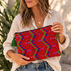 Maya Up - cycled Huipil Cosmetic One - of - a - Kind Bag (2XL) - Guatemala Bags La Vie Bien Maya Up - cycled Huipil Cosmetic One - of - a - Kind Bag (2XL) - Guatemala