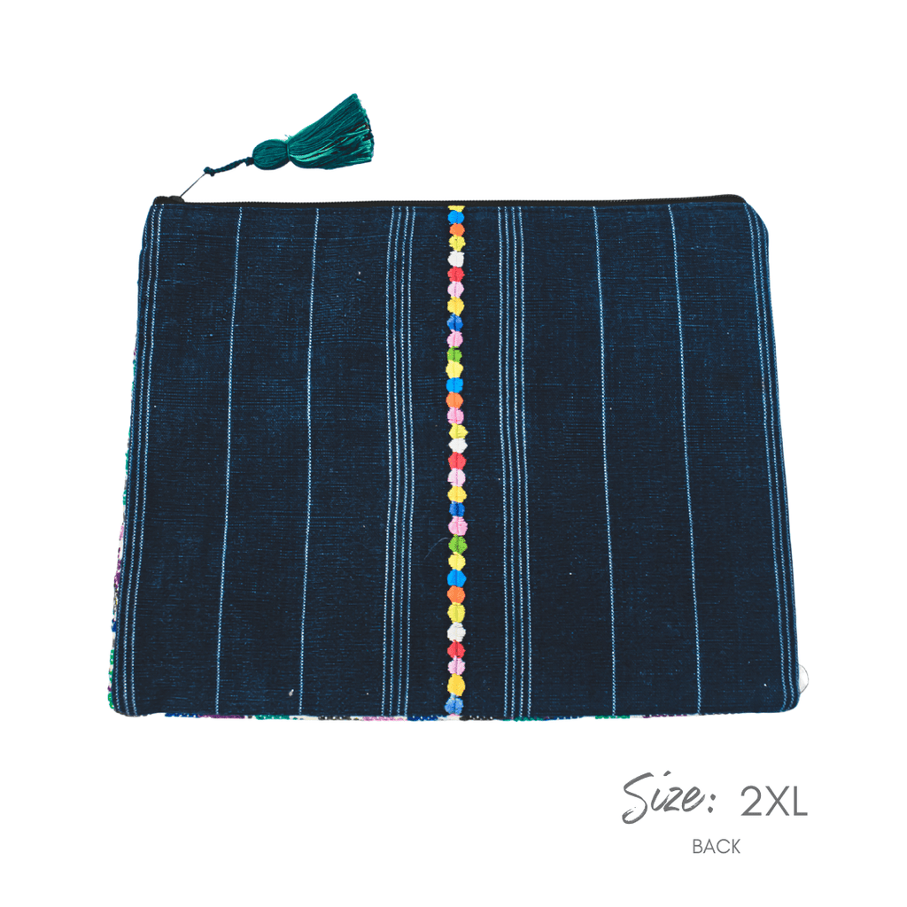 Maya Up - cycled Huipil Cosmetic One - of - a - Kind Bag (2XL) - Guatemala Bags La Vie Bien Maya Up - cycled Huipil Cosmetic One - of - a - Kind Bag (2XL) - Guatemala