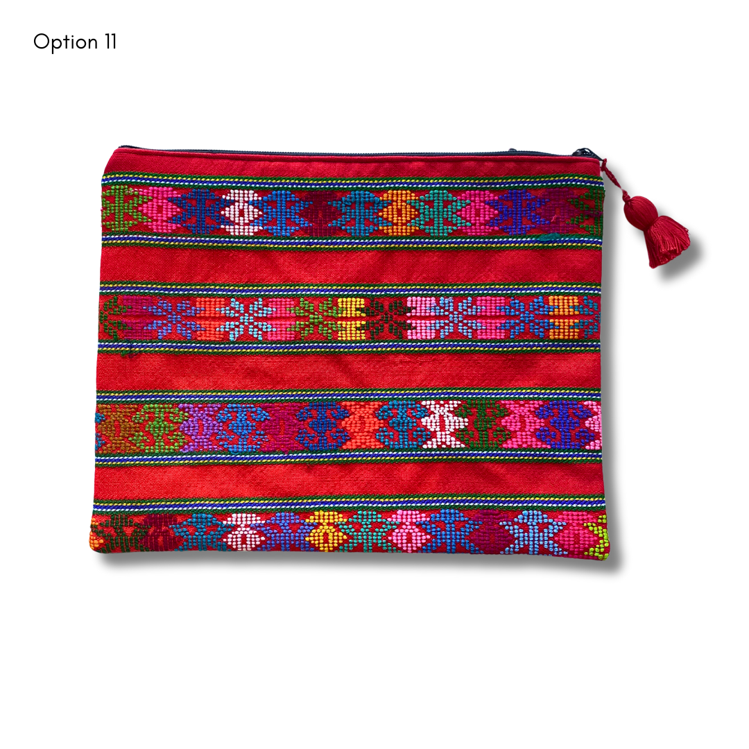 Maya Up - cycled Huipil Cosmetic One - of - a - Kind Bag (2XL) - Guatemala Bags La Vie Bien Maya Up - cycled Huipil Cosmetic One - of - a - Kind Bag (2XL) - Guatemala