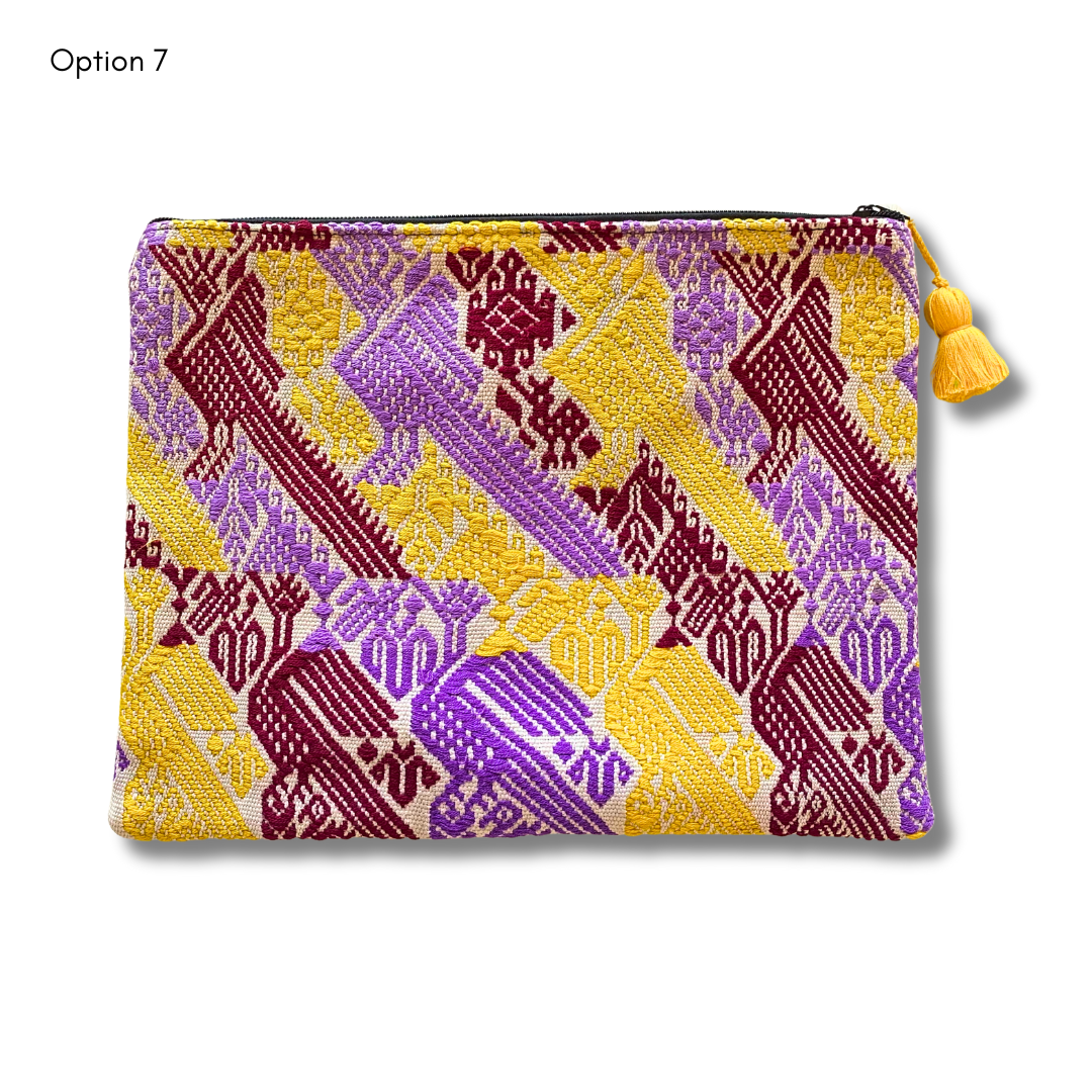 Maya Up - cycled Huipil Cosmetic One - of - a - Kind Bag (2XL) - Guatemala Bags La Vie Bien Maya Up - cycled Huipil Cosmetic One - of - a - Kind Bag (2XL) - Guatemala