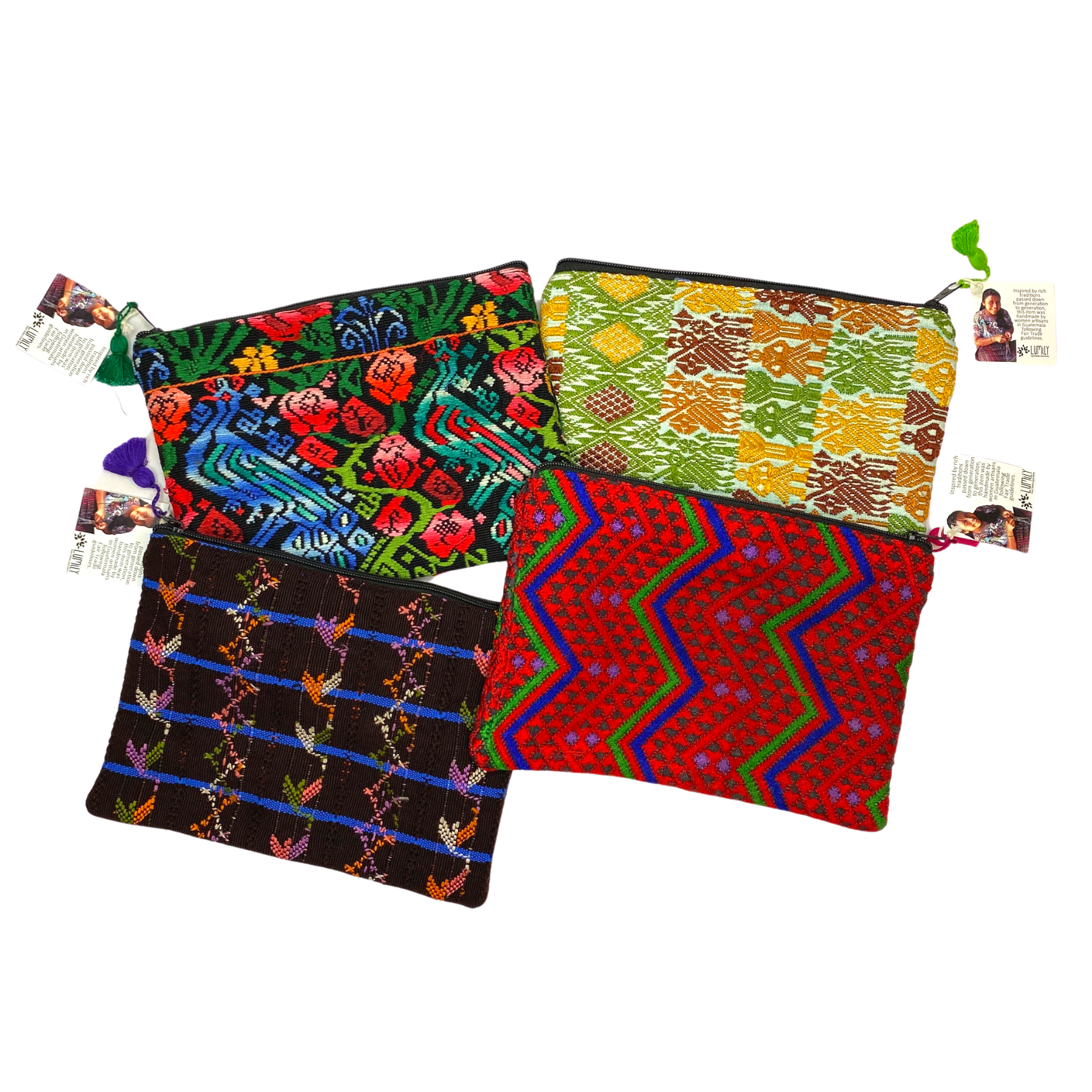 Maya Up - cycled Huipil Cosmetic One - of - a - Kind Bag (2XL) - Guatemala Bags La Vie Bien Maya Up - cycled Huipil Cosmetic One - of - a - Kind Bag (2XL) - Guatemala