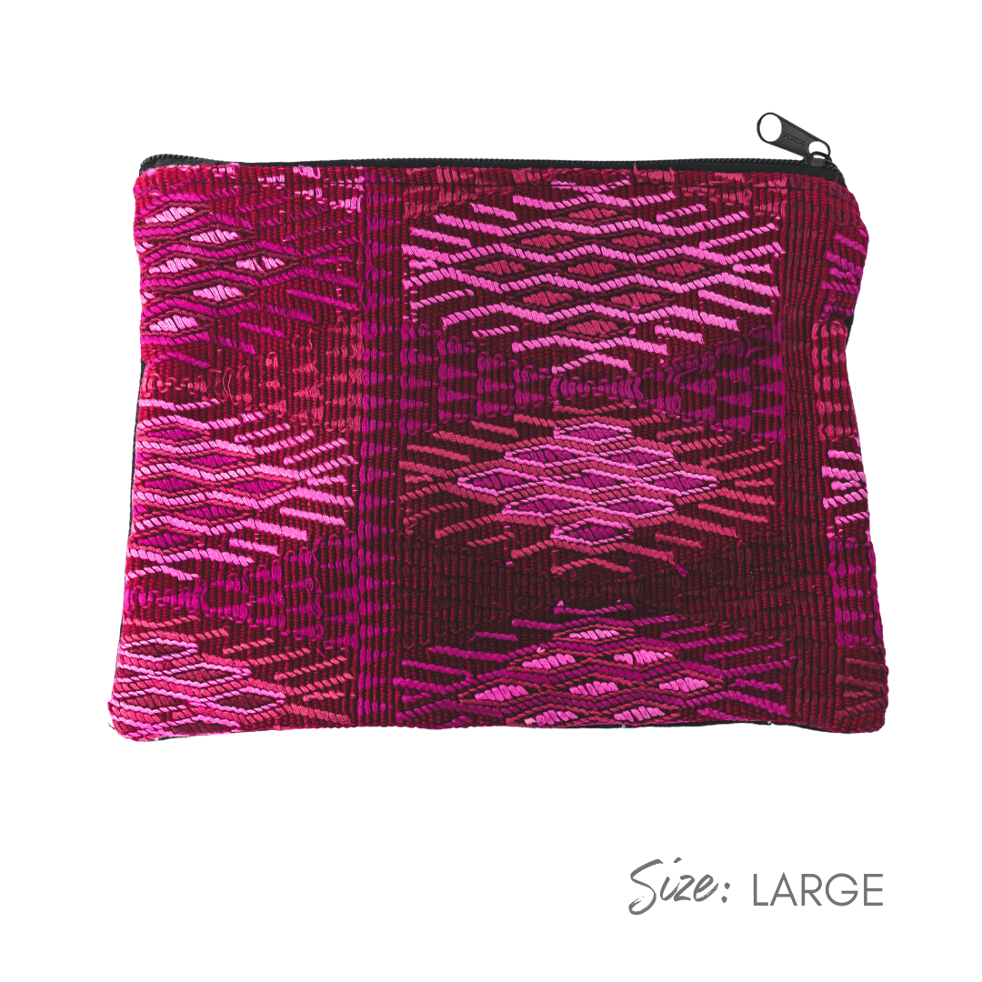 Maya Up - cycled Huipil Cosmetic One - of - a - Kind Bag - Guatemala Bags La Vie Bien Maya Up - cycled Huipil Cosmetic One - of - a - Kind Bag - Guatemala